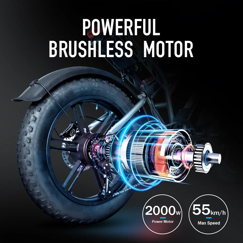 IDOTATA-S7 Electric Bike, Dual Battery, 48V, 2000W Dual Battery