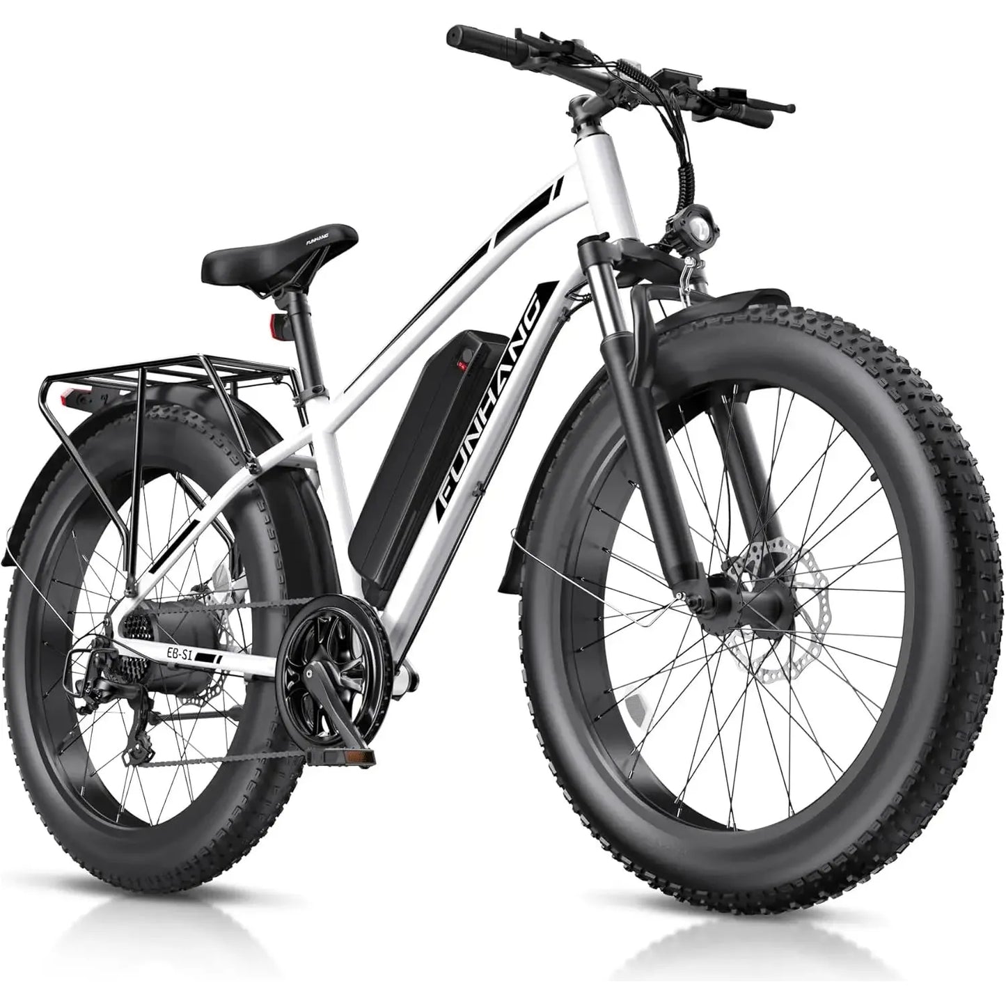 Mountain Electric Bike, 750W Peak Ebike, 25MPH 60Miles 26" Fat Tire with 48V