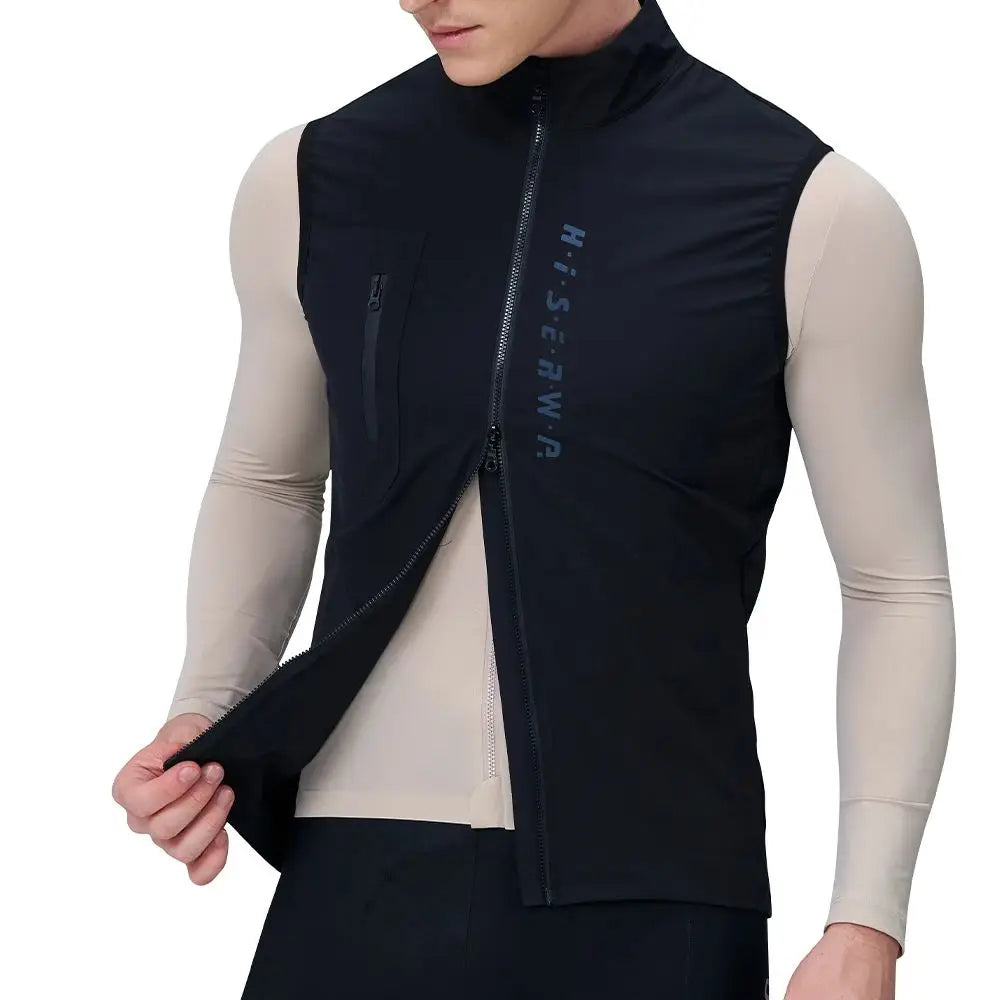 HISERWA Men Cycling Vest Windproof Breathable Mountain Bike Lightweight Sleeveless Gilet High Quality MTB Road Cycling Jersey