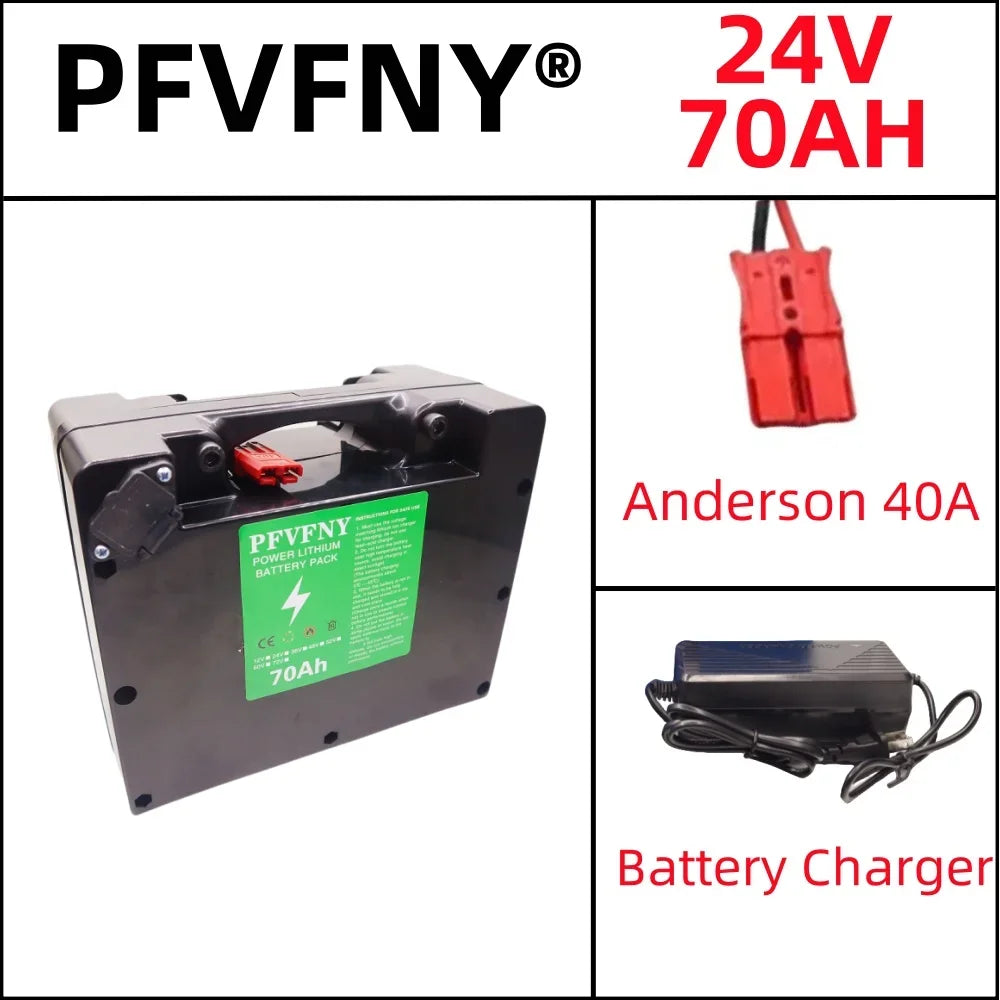PFVFNY 18650 battery pack is a lithium-ion 24V 20-70ah Pack Suitable for 250-3000W