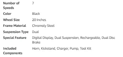 20" Fat Tire Electric Bike – 750W (Peak 1500W) Motor