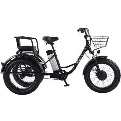 Electric Tricycle Fat Tire Electric Bicycle Powerful 48V 500W Lithium Battery Removable