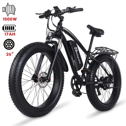 MX02S Electric Bike – 1000W Motor, Fat Tires, and High-Performance