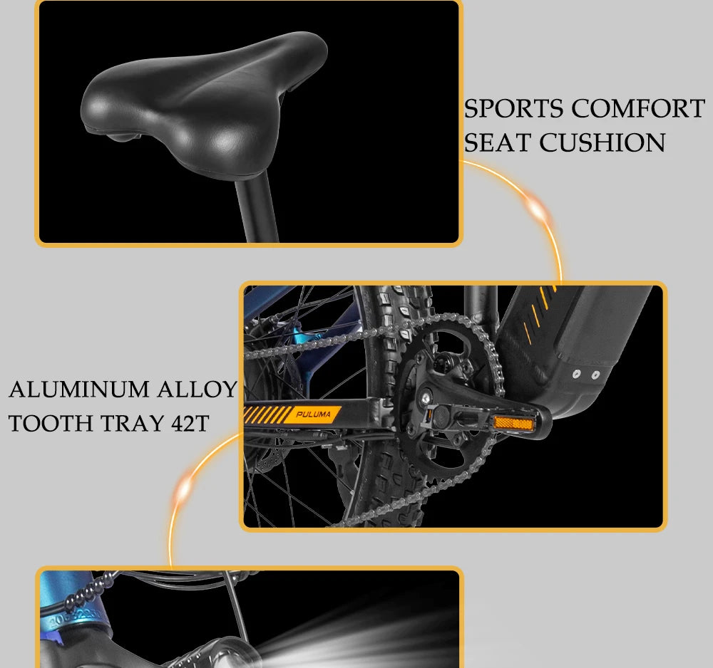 PULUMA Electric Bike 48V 1000W   Smart electric with pedal assist hydraulic disc brakes