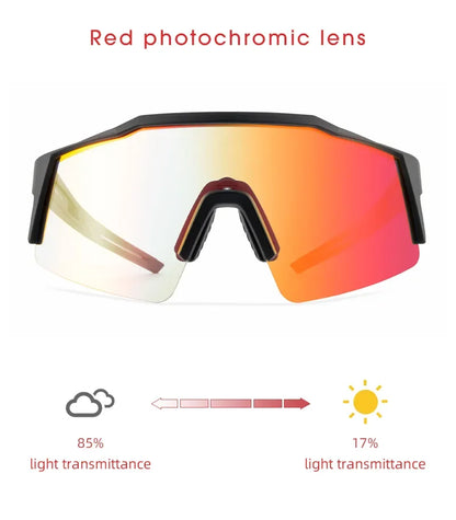 Kapvoe Photochromic Cycling Sunglasses for Men Cycl Glasses Mountain Bicycle Goggles Women Outdoor Sports Running UV400 Eyewear