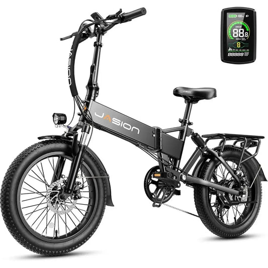 2.0 Electric Bike for Adults, 1200W Peak Motor 28MPH Max Speed Folding Ebike，20" Fat Tire with Dual Suspension Freight free Electric bikes