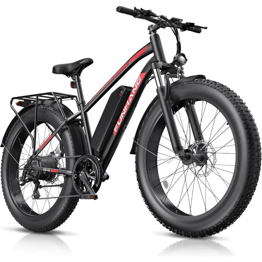 Mountain Electric Bike, 750W Peak Ebike, 25MPH 60Miles 26" Fat Tire with 48V