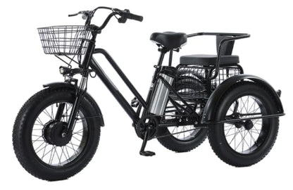 Electric Tricycle Fat Tire Electric Bicycle Powerful 48V 500W Lithium Battery Removable