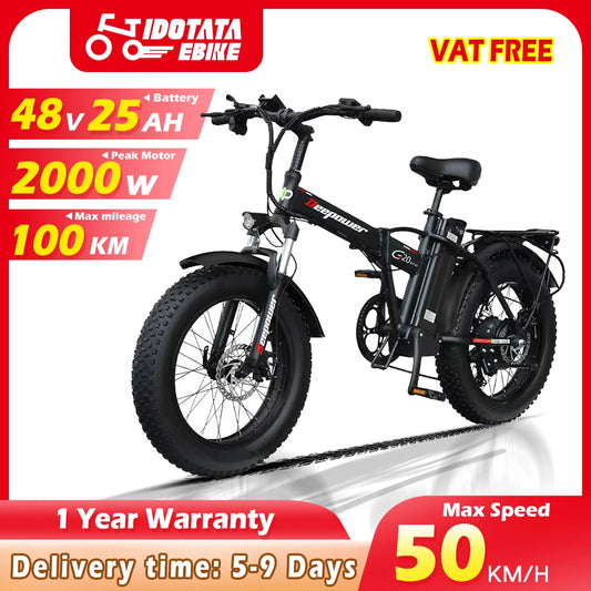 IDOTATA G20 Pro Electric Folding Bike – 2000W, 48V