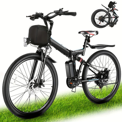 Vivi  Folding Electric Bike 26" with 500W Motor,48V 20MPH Removable Battery