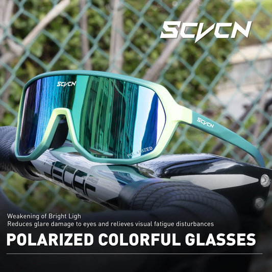 SCVCN Men Fashion Polarized Sunglasses for Driving Cycling Glasses Bicycle Mountain Bike Women UV400 Casual Glasses